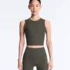 Ärmelloses Comfortlux-Tops mit Rippstrick Ärmelloses Comfortlux-Tops mit Rippstrick