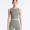 Ärmelloses Comfortlux-Tops mit Rippstrick Ärmelloses Comfortlux-Tops mit Rippstrick