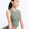Ärmelloses Comfortlux-Tops mit Rippstrick Ärmelloses Comfortlux-Tops mit Rippstrick