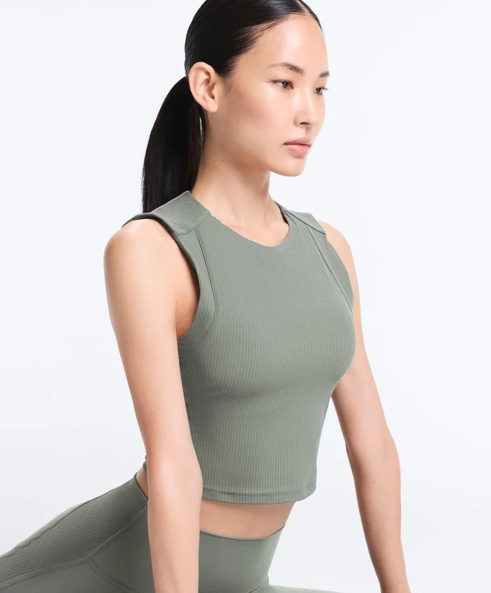 Ärmelloses Comfortlux-Tops mit Rippstrick Ärmelloses Comfortlux-Tops mit Rippstrick