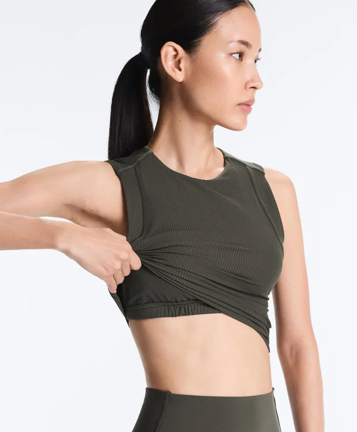 Ärmelloses Comfortlux-Tops mit Rippstrick Ärmelloses Comfortlux-Tops mit Rippstrick