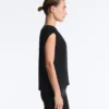 Ärmelloses T-Shirt aus Modal-Mischgewebe Ärmelloses T-Shirt aus Modal-Mischgewebe