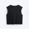 Ärmelloses T-Shirt aus Modal-Mischgewebe Ärmelloses T-Shirt aus Modal-Mischgewebe