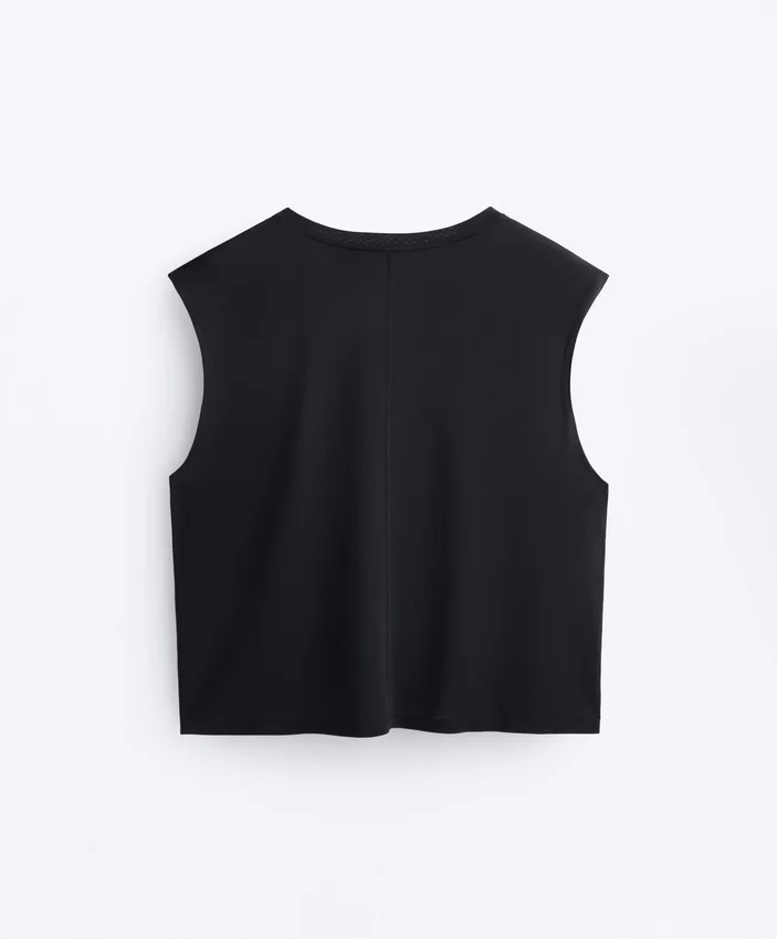 Ärmelloses T-Shirt aus Modal-Mischgewebe Ärmelloses T-Shirt aus Modal-Mischgewebe
