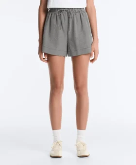 Shorts aus Lyocell-Mischgewebe mit Vichy-Karomuster Shorts aus Lyocell-Mischgewebe mit Vichy-Karomuster