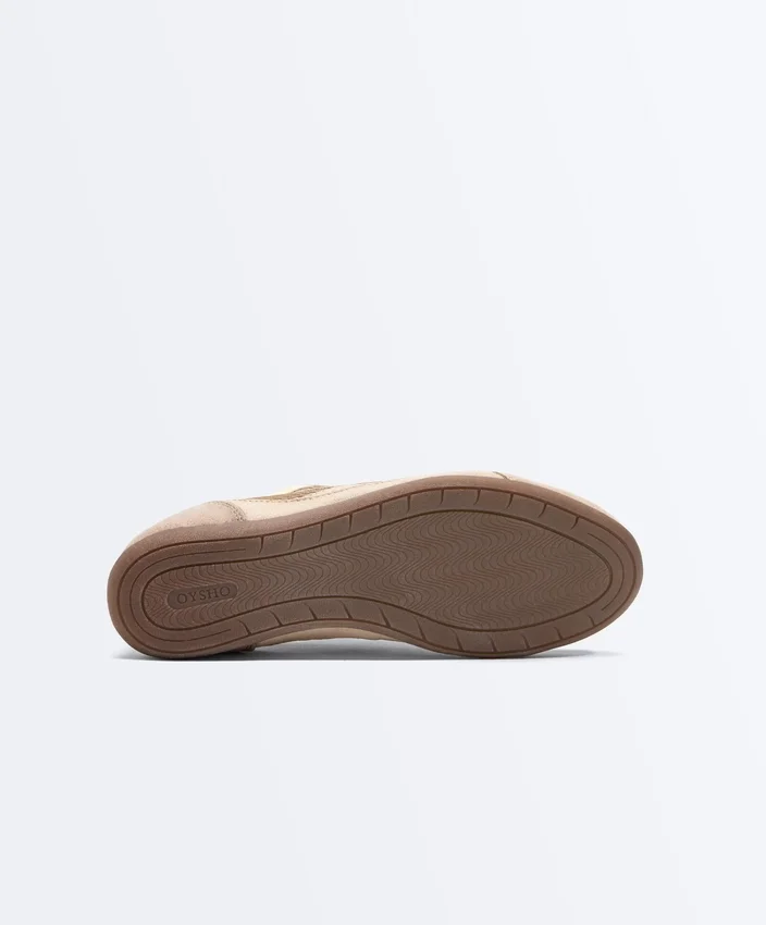 Sneaker aus Spaltwildleder und Mesh Sneaker aus Spaltwildleder und Mesh