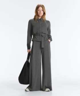 Soft Touch-Modal-Hose mit Nadelstreifen und weitem Bein