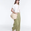 Soft Touch-Nadelstreifen-Hose mit weitem Bein und hoher Taille Soft Touch-Nadelstreifen-Hose mit weitem Bein und hoher Taille