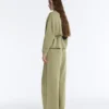 Soft Touch-Nadelstreifen-Hose mit weitem Bein und hoher Taille Soft Touch-Nadelstreifen-Hose mit weitem Bein und hoher Taille
