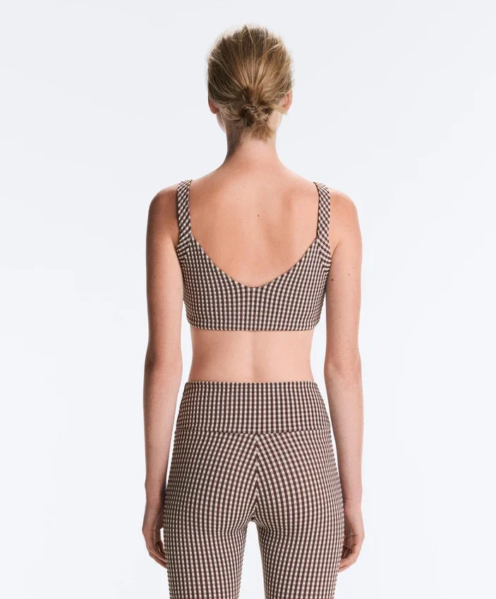 Sport-BH mit mittlerer Stützkraft im Gingham-Design Sport-BH mit mittlerer Stützkraft im Gingham-Design