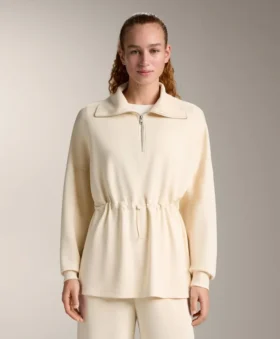 Sweatshirt mit halbem Reissverschluss aus Soft Touch-Modal Sweatshirt mit halbem Reissverschluss aus Soft Touch-Modal