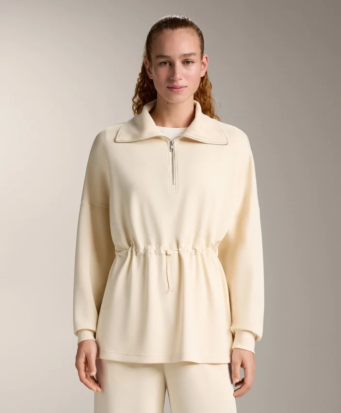 Sweatshirt mit halbem Reissverschluss aus Soft Touch-Modal Sweatshirt mit halbem Reissverschluss aus Soft Touch-Modal