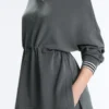 Sweatshirt mit halbem Reissverschluss aus Soft Touch-Modal Sweatshirt mit halbem Reissverschluss aus Soft Touch-Modal