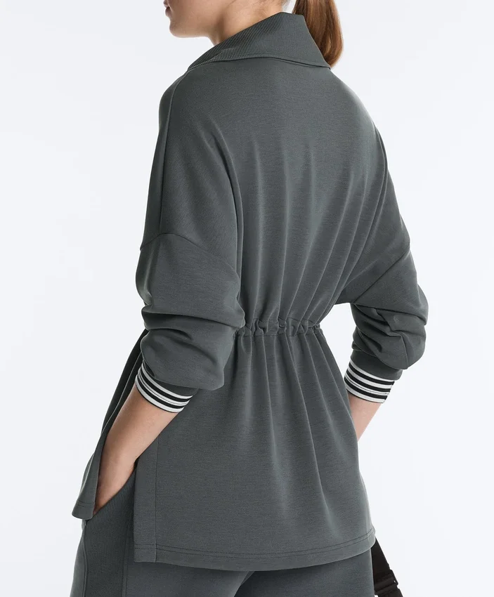 Sweatshirt mit halbem Reissverschluss aus Soft Touch-Modal Sweatshirt mit halbem Reissverschluss aus Soft Touch-Modal