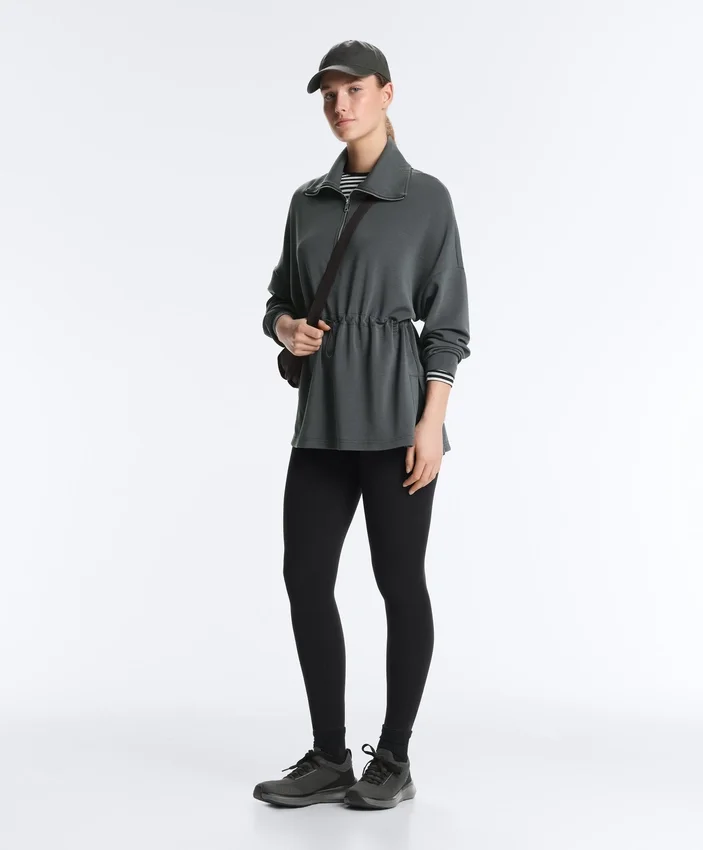 Sweatshirt mit halbem Reissverschluss aus Soft Touch-Modal Sweatshirt mit halbem Reissverschluss aus Soft Touch-Modal