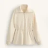 Sweatshirt mit halbem Reissverschluss aus Soft Touch-Modal Sweatshirt mit halbem Reissverschluss aus Soft Touch-Modal