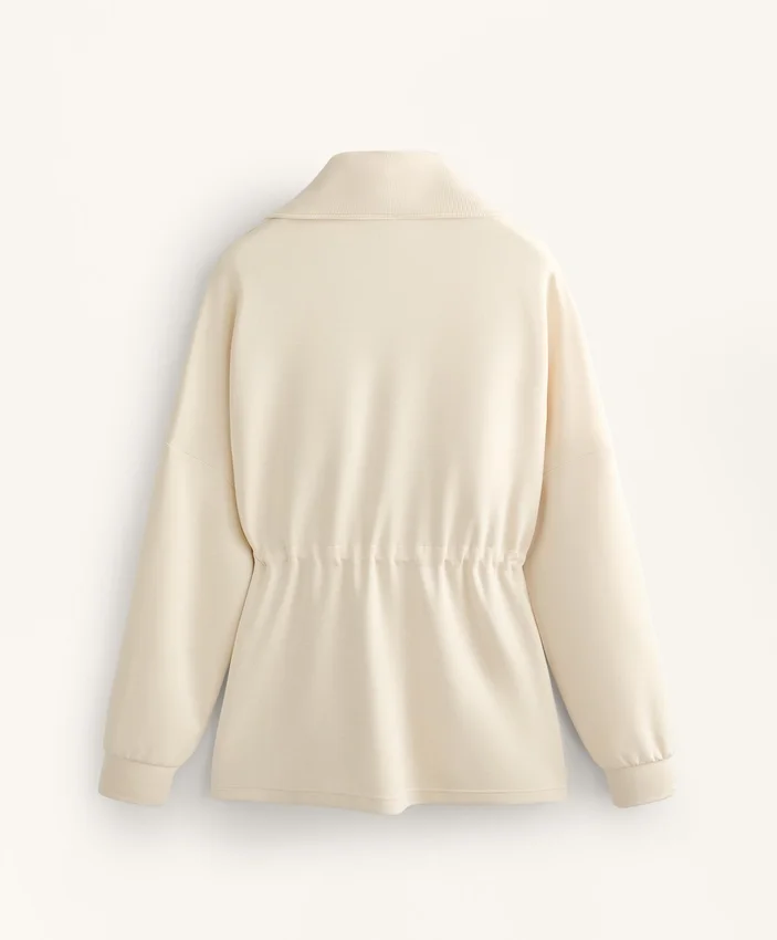 Sweatshirt mit halbem Reissverschluss aus Soft Touch-Modal Sweatshirt mit halbem Reissverschluss aus Soft Touch-Modal