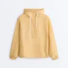 Sweatshirt mit halbem Reissverschluss, Fronttasche, aus einer Mischung aus Lyocell und 24 % Leinen Sweatshirt mit halbem Reissverschluss, Fronttasche, aus einer Mischung aus Lyocell und 24 % Leinen