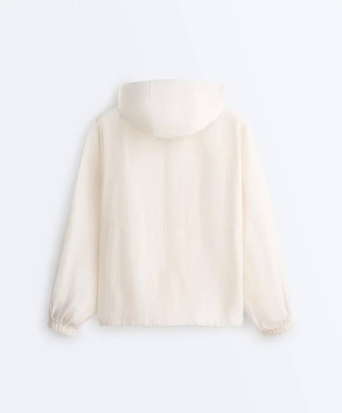 Sweatshirt mit halbem Reissverschluss, Fronttasche, aus einer Mischung aus Lyocell und 24 % Leinen Sweatshirt mit halbem Reissverschluss, Fronttasche, aus einer Mischung aus Lyocell und 24 % Leinen