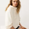Sweatshirt mit halbem Reissverschluss, Fronttasche, aus einer Mischung aus Lyocell und 24 % Leinen Sweatshirt mit halbem Reissverschluss, Fronttasche, aus einer Mischung aus Lyocell und 24 % Leinen