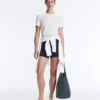 T-Shirt aus Baumwollmischung mit Streifen in Regular Fit T-Shirt aus Baumwollmischung mit Streifen in Regular Fit