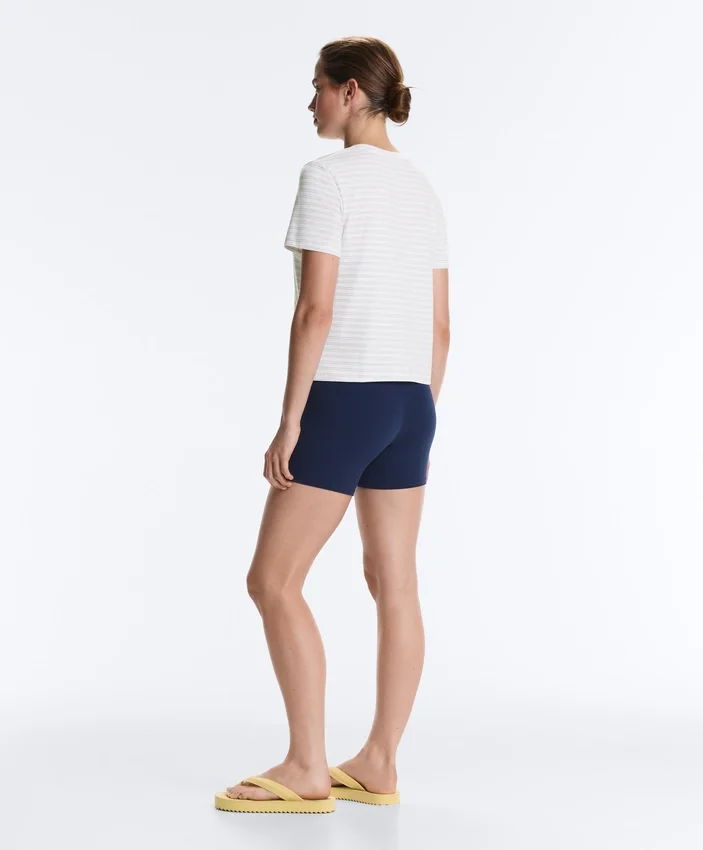 T-Shirt aus Baumwollmischung mit Streifen in Regular Fit T-Shirt aus Baumwollmischung mit Streifen in Regular Fit
