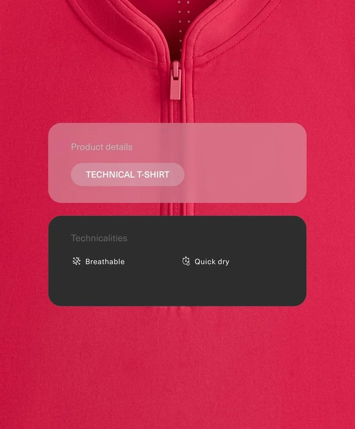 Technisches, ärmelloses T-Shirt mit halbem Reissverschluss Technisches, ärmelloses T-Shirt mit halbem Reissverschluss
