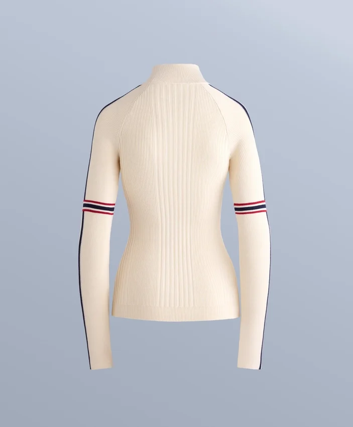 Thermisches T-Shirt aus Strick mit kontrastierenden Details Thermisches T-Shirt aus Strick mit kontrastierenden Details