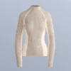 Thermo-T-Shirt mit kontrastierendem Rippstrick