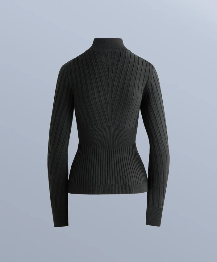 Thermounter-T-Shirt aus Rippstrick mit Schirm Thermounter-T-Shirt aus Rippstrick mit Schirm