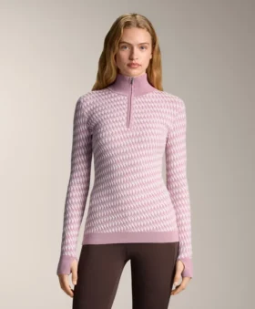 Thermounterhemd aus geometrischem Jacquard-Strick als Oberteil Thermounterhemd aus geometrischem Jacquard-Strick als Oberteil