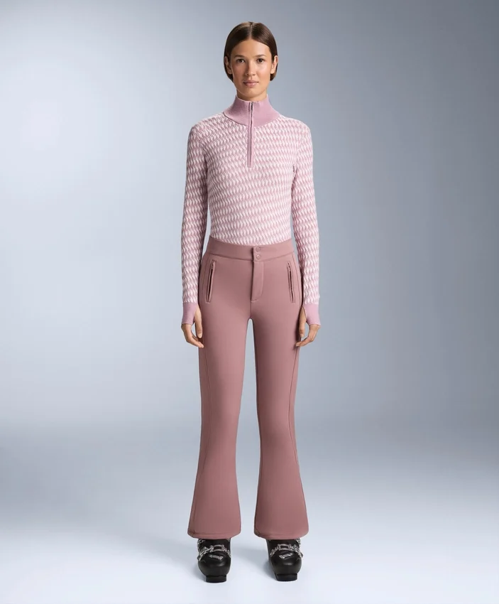 Thermounterhemd aus geometrischem Jacquard-Strick als Oberteil Thermounterhemd aus geometrischem Jacquard-Strick als Oberteil