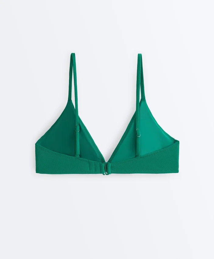 Triangel-Bikinioberteil aus Piqué Triangel-Bikinioberteil aus Piqué