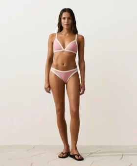 Triangel-Bikinioberteil mit Kontrastbesatz Triangel-Bikinioberteil mit Kontrastbesatz
