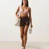Triangel-Bikinioberteil mit Kontrastbesatz Triangel-Bikinioberteil mit Kontrastbesatz