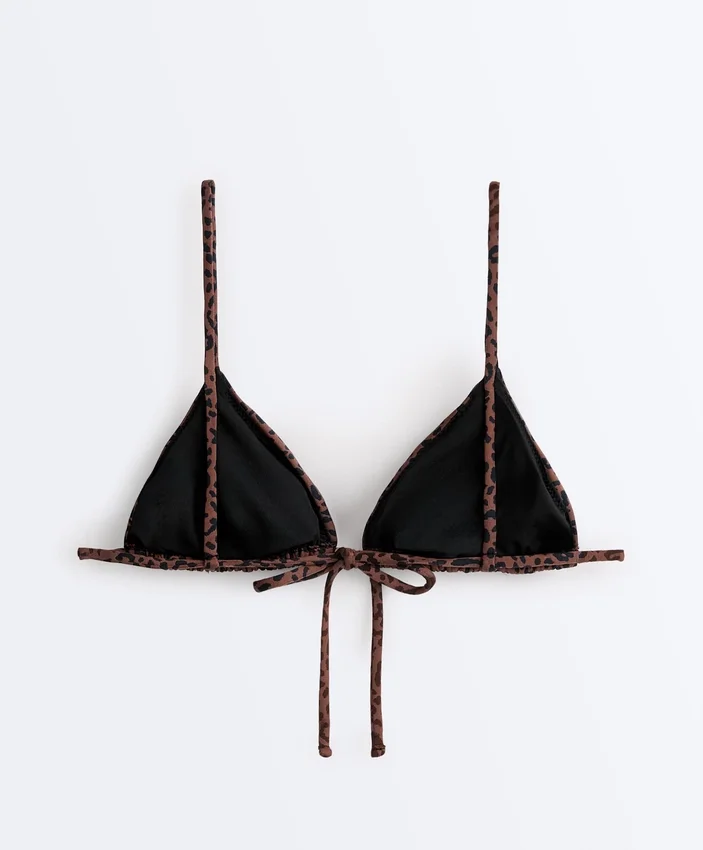Triangel-Bikinioberteil mit Leopardenmuster Triangel-Bikinioberteil mit Leopardenmuster
