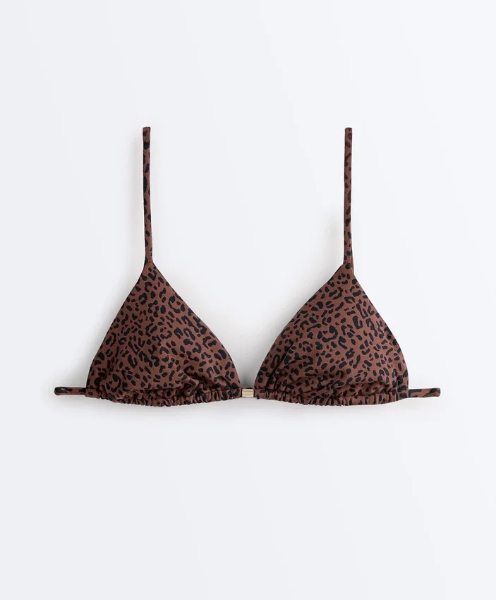 Triangel-Bikinioberteil mit Leopardenmuster Triangel-Bikinioberteil mit Leopardenmuster