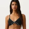 Triangel-Bikinioberteil mit Paspel und Bindebändern Triangel-Bikinioberteil mit Paspel und Bindebändern