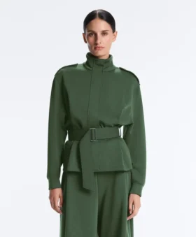 Utility-Jacke aus Tweed mit Gürtel Utility-Jacke aus Tweed mit Gürtel