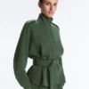 Utility-Jacke aus Tweed mit Gürtel Utility-Jacke aus Tweed mit Gürtel