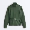 Utility-Jacke aus Tweed mit Gürtel Utility-Jacke aus Tweed mit Gürtel
