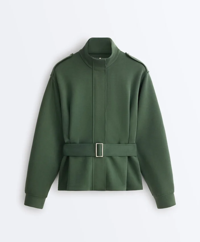 Utility-Jacke aus Tweed mit Gürtel Utility-Jacke aus Tweed mit Gürtel