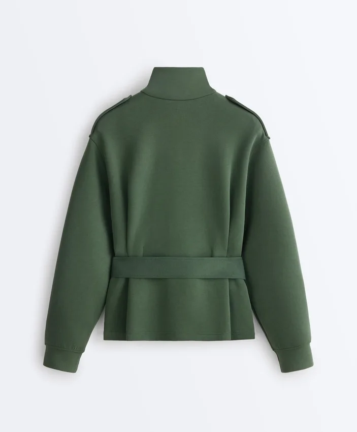 Utility-Jacke aus Tweed mit Gürtel Utility-Jacke aus Tweed mit Gürtel
