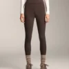 Warme, hoch geschnittene, knöchellange Leggings mit Taschen, 70 cm