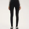 Warme, hoch geschnittene, knöchellange Leggings mit Taschen, 70 cm