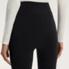 Warme, hoch geschnittene, knöchellange Leggings mit Taschen, 70 cm