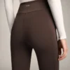 Warme, hoch geschnittene, knöchellange Leggings mit Taschen, 70 cm