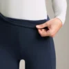 Warme, hoch geschnittene, knöchellange Leggings mit Taschen, 70 cm