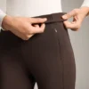 Warme, hoch geschnittene, knöchellange Leggings mit Taschen, 70 cm