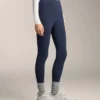 Warme, hoch geschnittene, knöchellange Leggings mit Taschen, 70 cm